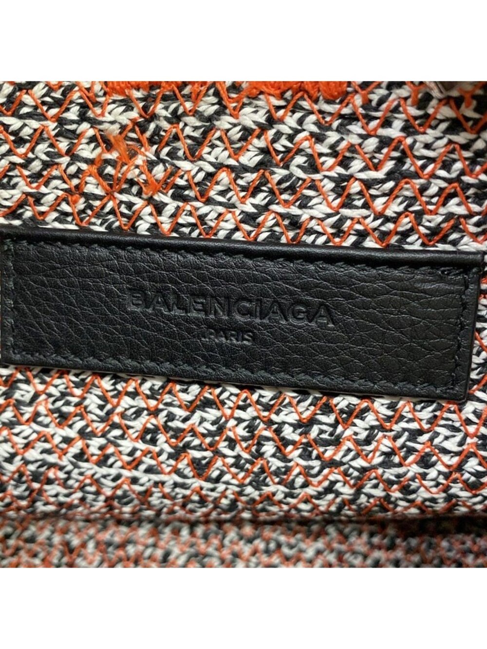 Balenciaga Handbag Zigzagga White Black Orange Leather - Picture 9 of 15